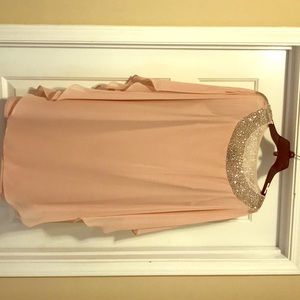 Dusty Pink w/Sparkle Collar Party Dress